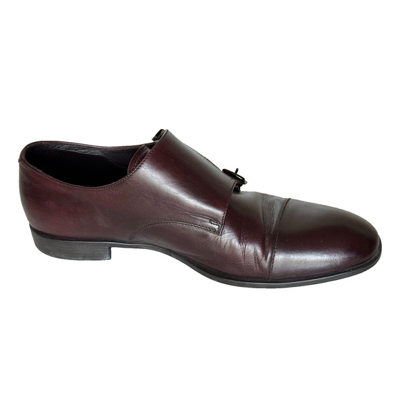 Giorgio Armani Men’s Brown Leather Monk Strap Shoes 9.5 US (8.5 IT) X2L072 Italy main image 8
